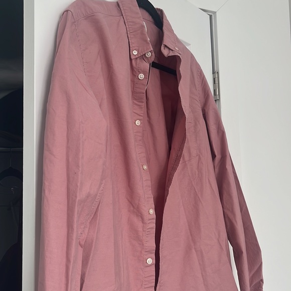 H&M Men Regular Fit Oxford Shirt Pink size M NWT - Picture 7 of 7